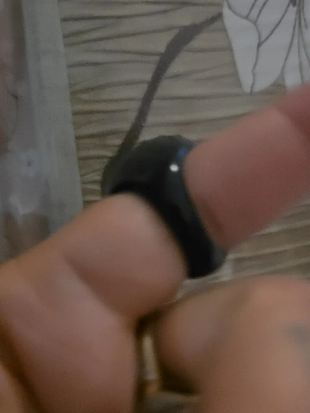 Fashion Jewelry Black Ring with Crystal Cross Accent